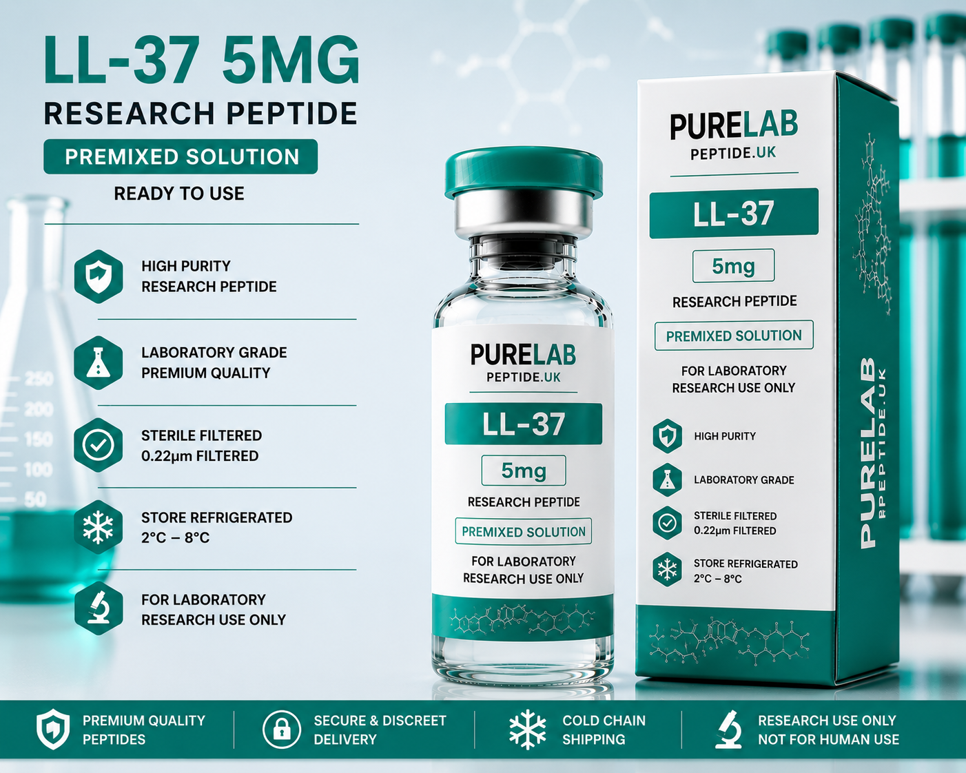 LL-37 5mg Research Peptide, buy LL-37 UK, LL-37 5mg UK, LL-37 research peptide, buy LL-37 peptide, LL-37 laboratory peptide, research peptides UK, laboratory research peptides UK, peptide supplier UK, peptide research compound, laboratory-grade peptide, high purity peptide, lyophilised peptide UK, freeze dried peptide, peptide research material, scientific peptide supplier, biotechnology research peptides, molecular biology peptide, receptor biology peptide, cellular biology peptide, peptide signalling research, peptide stability research, analytical laboratory peptide, peptide validation studies, research material supplier UK, peptide procurement UK, peptide sourcing UK, secure peptide ordering, peptide shipping UK, trusted peptide supplier, peptide distribution UK, peptide inventory UK, laboratory research products UK, peptide scientific studies, peptide analytical testing, research compound supplier UK, peptide laboratory catalogue, premium research peptides, peptide company UK, peptide supplier online, peptide logistics UK, laboratory storage guide, peptide handling procedures, peptide documentation UK, laboratory innovation UK, research laboratory systems, peptide warehouse UK, peptide purchasing platform, scientific laboratory supplier, analytical science supplier, professional laboratory supplier, research-grade peptides, peptide manufacturing UK, peptide laboratory technology, laboratory procurement UK, scientific product supplier, peptide commercial supplier, research inventory UK, laboratory quality management, peptide batch consistency, compound quality assurance, laboratory support products, peptide marketplace UK, laboratory reagent supplier, peptide preparation materials, research facility supplier, biotechnology supplier UK, scientific research materials, peptide laboratory services, peptide science products, advanced research peptides, peptide cold storage, research logistics UK, trusted scientific supplier, laboratory handling procedures, peptide research innovations, research chemical supplier UK, peptide laboratory standards, controlled laboratory compounds, peptide analytical compounds, peptide research technology, scientific laboratory resources, peptide laboratory quality, laboratory-grade research materials, premium laboratory solutions, peptide laboratory investigations, molecular pathway research, receptor interaction studies, peptide development materials, research laboratory inventory, laboratory compound supplier, peptide research company UK, peptide validation materials, scientific laboratory procurement, research preparation compounds, professional research chemicals, laboratory research chemicals, laboratory formulation supplier, peptide research marketplace, laboratory-grade scientific products, peptide supply chain UK, premium peptide products, peptide laboratory expertise, peptide product availability, laboratory operations supplier, analytical laboratory technology, peptide product supplier, UK laboratory marketplace, scientific procurement UK, research laboratory equipment, peptide distribution Europe, peptide supplier England, peptide supplier Scotland, peptide supplier Wales, peptide supplier Northern Ireland, peptide research catalogue, scientific laboratory products, laboratory scientific equipment, research laboratory materials, peptide research systems, peptide support materials, trusted UK peptide supplier, peptide product sourcing, premium research supplier, laboratory-grade peptide products, professional laboratory consumables, laboratory preparation products, peptide analytical solutions, research development materials.
